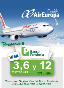 Promo Air Europa y Banco Pcia